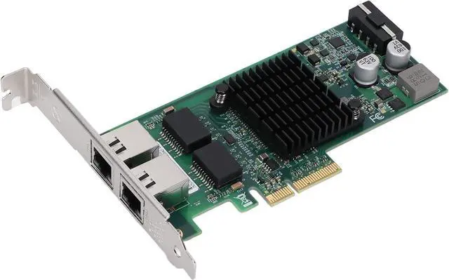 Main image of Gigabit PCIE Network Card, PCIE X4 Rj45 10/100/1000Mbps Gigabit Dual Port Electric Port Network Adapter PCI Express Industrial Computer Network Card