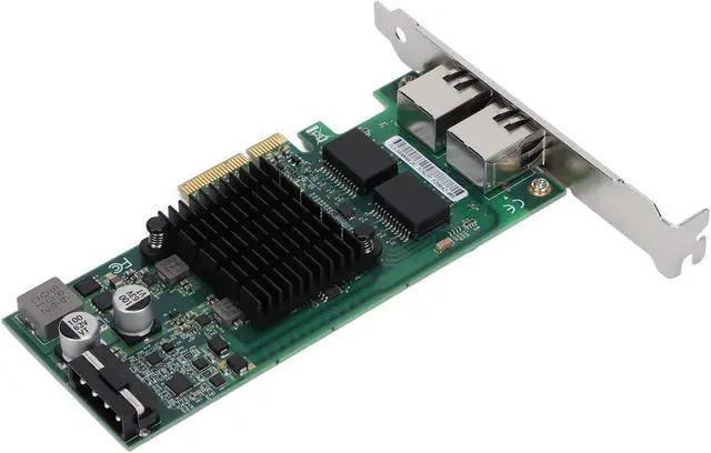 Alt view image 3 of 7 - Gigabit PCIE Network Card, PCIE X4 Rj45 10/100/1000Mbps Gigabit Dual Port Electric Port Network Adapter PCI Express Industrial Computer Network Card