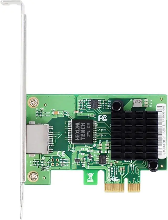 Alt view image 2 of 5 - I225-T1 PCIe x1 2.5G Single Port Network Card 2500M 1 Port LAN Card for I225-V chip