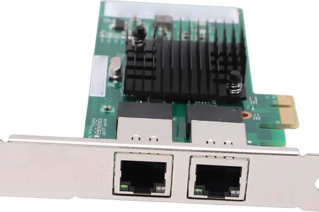 Alt view image 6 of 7 - Bewinner 82571 Dual RJ45 Port PCI Express Gigabit Ethernet Network Card, PCIe X1 Gigabit Network Adapter, Support WindowsVmwareLinux, Low Profile Bracket Included