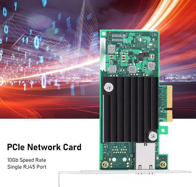 Alt view image 3 of 7 - 10Gb PCIe Network Card, T1 Controller with RJ45 Port, Support for VMware, PCIe 3.0 X4 Ethernet Adapter
