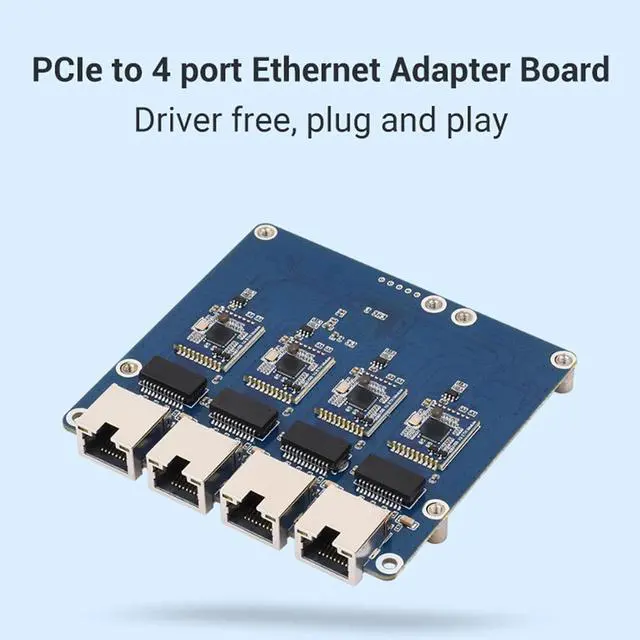 Alt view image 2 of 7 - PCIe to 4 2.5G ETH Board, 10 100 1000 2500Mbps, Plug & Play, Quad Port, Multi Gigabit Network Card, PCI Express Ethernet Expansion Card