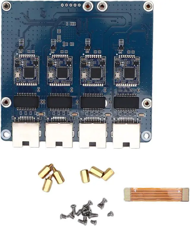Alt view image 7 of 7 - PCIe to 4 2.5G ETH Board, 10 100 1000 2500Mbps, Plug & Play, Quad Port, Multi Gigabit Network Card, PCI Express Ethernet Expansion Card