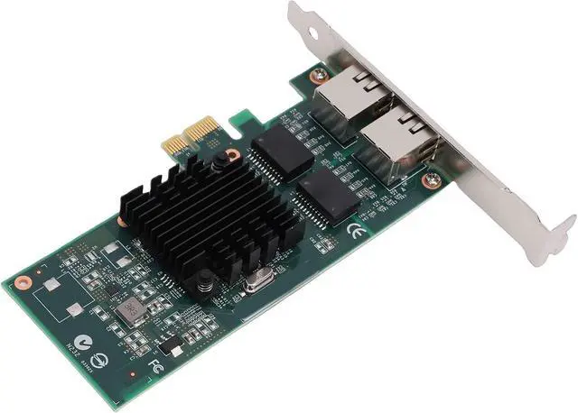 Alt view image 2 of 7 - SUNGOOYUE 1Gb Network Card, Dual RJ45 Ports Gigabit Ethernet Adapter with 82576 Controller, for PCIe 2.0 X1