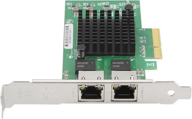 Alt view image 2 of 7 - DesktopIe Gigabit Ethernet Networking Card Double RJ45 Server Internal 10/100 / 1000Mbps for Desktop Desktop Low Power Consumption Low Latency Gaming Card
