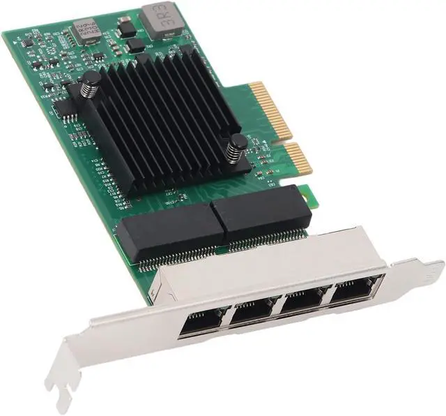 Alt view image 7 of 7 - 4 Port PCIe X4 Gigabit Network Card, BCM5719 Chip 1000Mbps PCIe Network Card with 8 LED Indicators, Gigabit Ethernet RJ45 LAN Port, PCIE X4 Interface, for Desktop PC Workstation