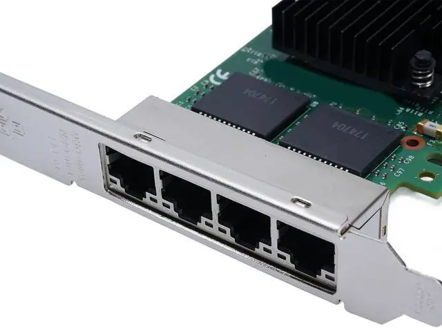 Alt view image 7 of 7 - 10 100 1000Mbps PCIe Network Card, Gigabit Ethernet Adapter, I350T4 4 Port PCIE Gigabit Ethernet Server Adapter for for Server for Linux