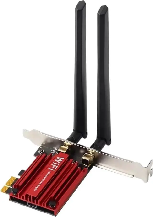 Alt view image 2 of 7 - 5400Mbps WiFi 6 PCIE WiFi Adapter Wireless Network Card 5.2 Tri-Band 2.4G/5G/6Ghz 802.11AX/AC for Windows 7/8/10/11