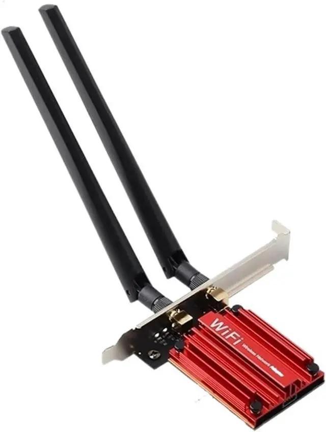 Alt view image 3 of 7 - 5400Mbps WiFi 6 PCIE WiFi Adapter Wireless Network Card 5.2 Tri-Band 2.4G/5G/6Ghz 802.11AX/AC for Windows 7/8/10/11