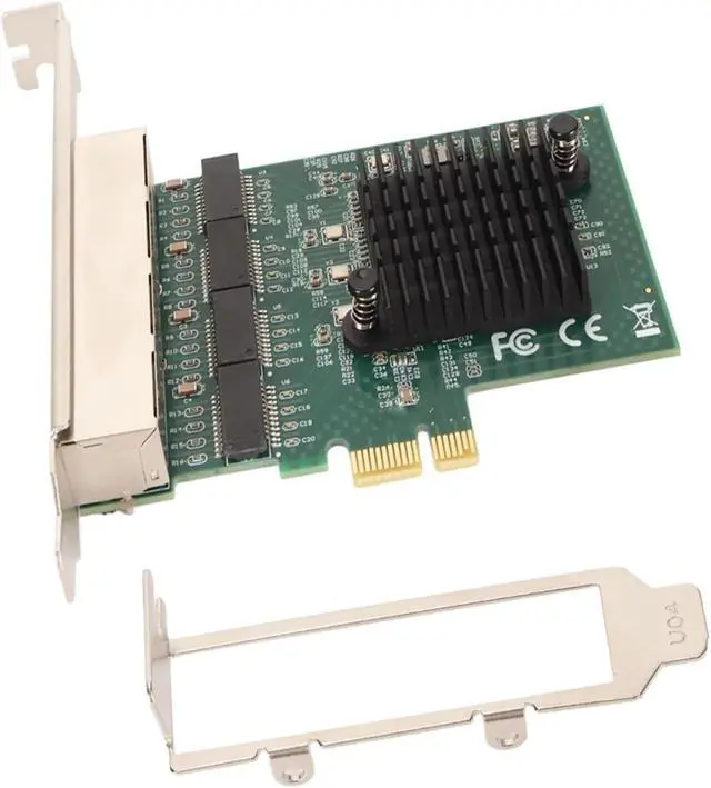 Alt view image 2 of 5 - NA8111 T4 4-Port Gigabit Ethernet PCIe X1 Network Card with RTL8111 Chip for Windows Server, Stable Low Power