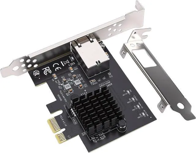 Alt view image 2 of 7 - Sanpyl PCIe X1 10 Gigabit Network Card Diskless PXE 10Gb Ethernet Adapter Support for RTL8127AT Controller for Desktop Server