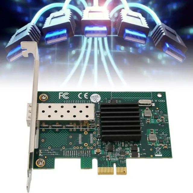 Alt view image 4 of 7 - PCIe X1 Single SFP Port Network Card 1000Mbps LC Port PCI Express Ethernet LAN Adapter for Linux Server