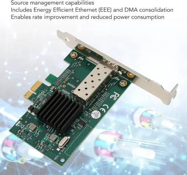 Alt view image 2 of 7 - PCIe X1 Single SFP Port Network Card 1000Mbps LC Port PCI Express Ethernet LAN Adapter for Linux Server