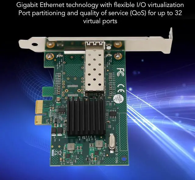 Alt view image 3 of 7 - PCIe X1 Single SFP Port Network Card 1000Mbps LC Port PCI Express Ethernet LAN Adapter for Linux Server