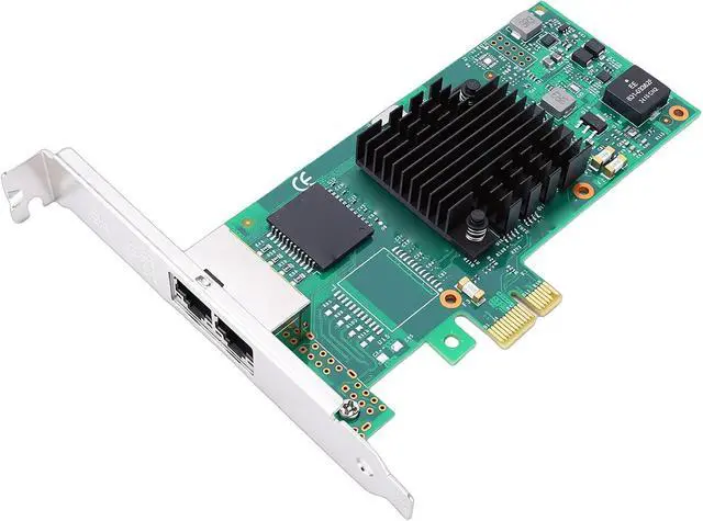 Alt view image 3 of 7 - SUNGOOYUE Dual Port Gigabit Ethernet PCIe Network Card, PCI Express 2.1 x1 Adapter with Chipset, for Servers Desktops and Industrial Applications