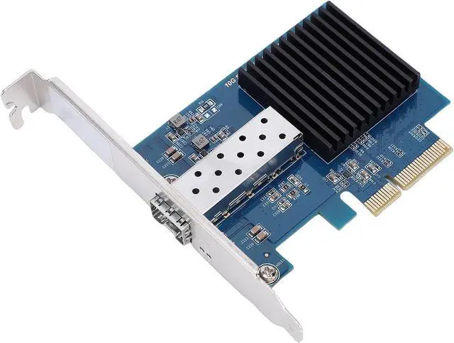 Alt view image 6 of 7 - Yunseity 10Gbps PCIe Network Card, Fiber Optic Ethernet Card with Single SFP Port for Wins for Linux Workstation, Support PCIe 3.0 x4 IEEE 802.3ae 10GBASE LR/SR