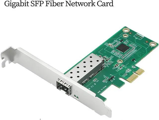 Alt view image 2 of 5 - PCIe Gigabit SFP Network Adapter with RJ45 Port Compatible with I210 Chipset Single Port Fiber LAN Card with LC Interface for Desktop and Server High Speed Ethernet