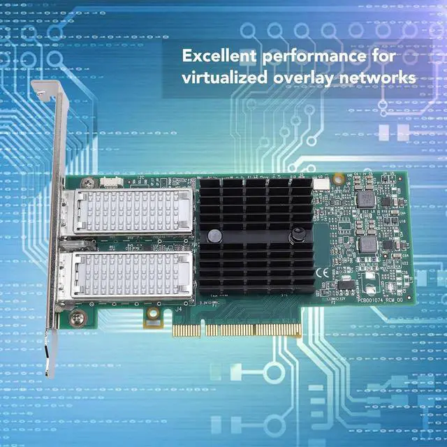 Alt view image 4 of 7 - PUSOKEI MCX354A FCCT PCI Network Card, Dual Port QSFP 40Gbs PCIE 3.0 Ethernet Network Adapter, with Hardware Offload Engine, for Data Center and Server