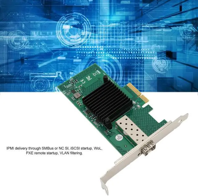 Alt view image 3 of 7 - PCIe Network Card 10000Mbps High Speed Gigabit Server Adapter with 82599EN Controller PCI Express X4 5.0GT SFP LC Optical Fiber for Win Server Linux VMWare ESXi