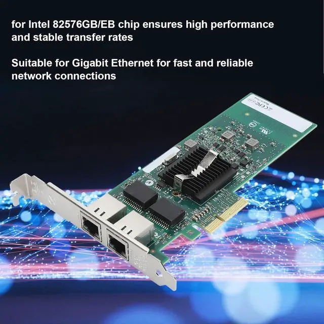 Alt view image 3 of 7 - Port PCIe X4 Gigabit Network Card, 10/100/1000Mbps PCI Express Ethernet Adapter for 82576GB EB Chip, Two Ports LAN NIC Card, for Server, for, for Linux