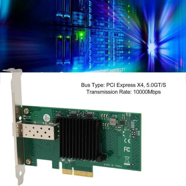 Alt view image 4 of 7 - PCIe Network Card 10000Mbps High Speed Gigabit Server Adapter with 82599EN Controller PCI Express X4 5.0GT SFP LC Optical Fiber for Win Server Linux VMWare ESXi