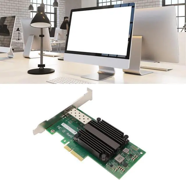 Alt view image 4 of 7 - 10 Gigabit PCIe X4 Network Adapter, Low Latency with SFP Plus Interface, for Various Operating Systems, PCIe X4 Network Adapter, Excellent Heat Sink