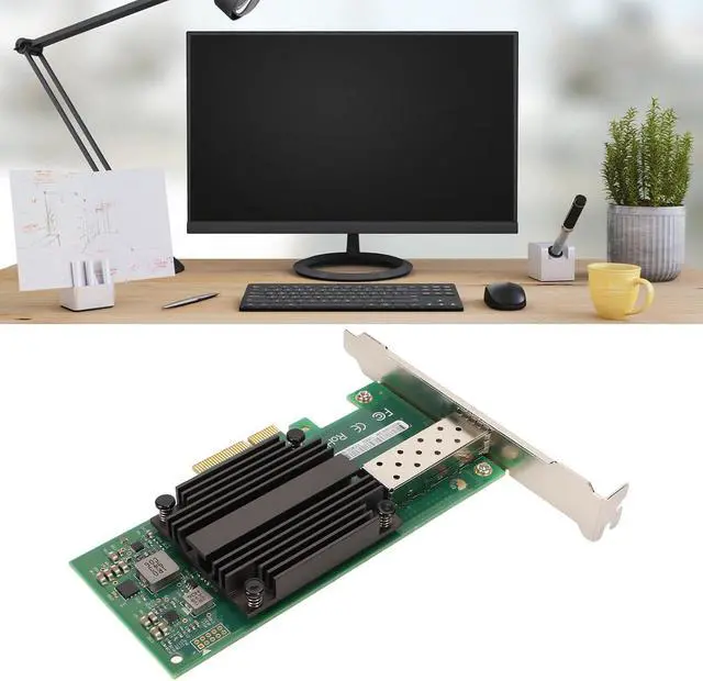 Alt view image 5 of 7 - 10 Gigabit PCIe X4 Network Adapter, Low Latency with SFP Plus Interface, for Various Operating Systems, PCIe X4 Network Adapter, Excellent Heat Sink