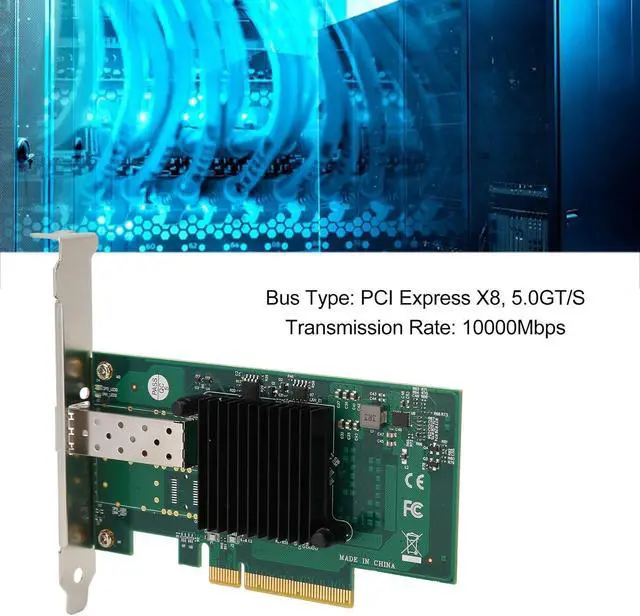 Alt view image 4 of 7 - PCIe Network Card PCI Express X8 5.0GTs 10000Mbps SFP LC for Server, 82599EN Processor, LAN on Motherboard, IPMI, 10000Mbps