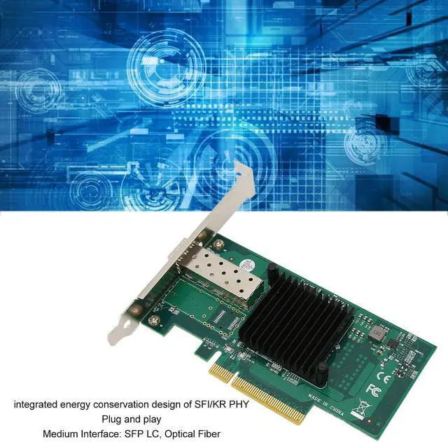 Alt view image 3 of 7 - PCIe Network Card PCI Express X8 5.0GTs 10000Mbps SFP LC for Server, 82599EN Processor, LAN on Motherboard, IPMI, 10000Mbps