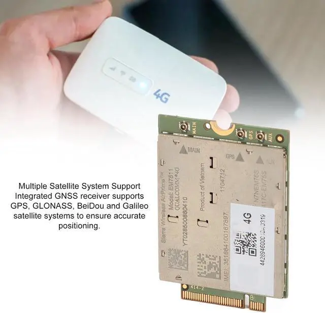 Alt view image 3 of 7 - 4G LTE Module for Laptop M.2 PCIe CAT12 Modem, 600Mbps Download & 150Mbps Upload, USB 3.0 + SIM Slot, Linux-Compatible Wireless Network Adapter