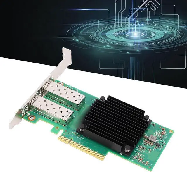 Alt view image 2 of 7 - PCIe 3.0 X8 Network Card, Dual Port 25G SFP28 Ethernet Adapter with 5 EN Chip for Data Center and Cloud Computing