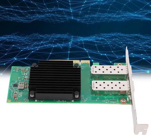Alt view image 3 of 7 - PCIe 3.0 X8 Network Card, Dual Port 25G SFP28 Ethernet Adapter with 5 EN Chip for Data Center and Cloud Computing