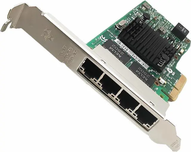 Alt view image 5 of 5 - 10/100/1000Mbps PCI Express Network Adapter I350-T4 I350T4V2BLK Quad RJ45 Ports,PCI-E x4,Ethernet Server Networking Card