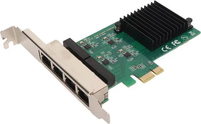 Main image of 4 Port PCIe Network Adapter, Wake on LAN Controller, 10/100/1000Mbps RJ45 Gigabit Ethernet Card, for for for