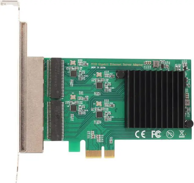 Alt view image 3 of 7 - 4 Port PCIe Network Adapter, Wake on LAN Controller, 10/100/1000Mbps RJ45 Gigabit Ethernet Card, for for for