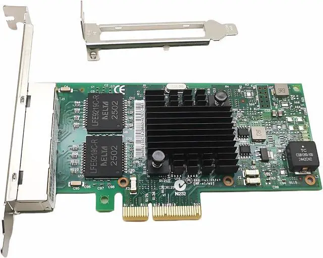 Alt view image 4 of 5 - 10/100/1000Mbps PCI Express Network Adapter I350-T4 I350T4V2BLK Quad RJ45 Ports,PCI-E x4,Ethernet Server Networking Card
