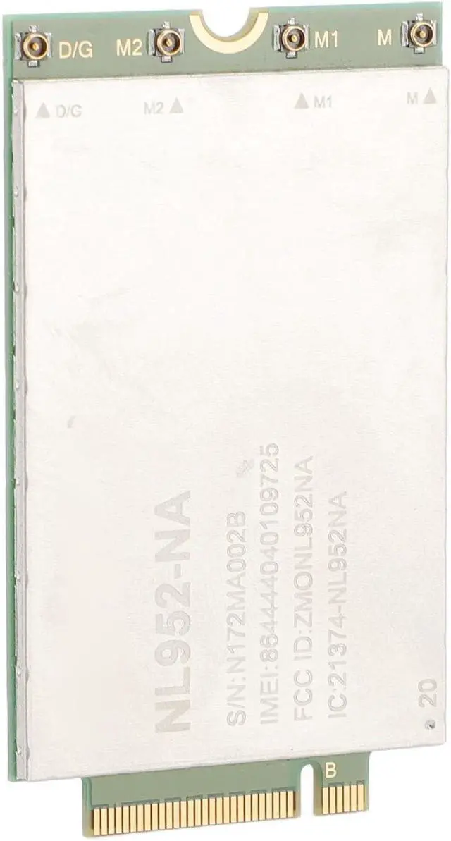 Alt view image 2 of 7 - NL952 NA M.2 4G LTE Network Card 2000Mbps DL 150Mbps UL Speed for PC Laptops, LTE FDD TDD WCDMA Bands, 4x4 MIMO Technology, GPS GLONASS Galileo BeiDou GNSS