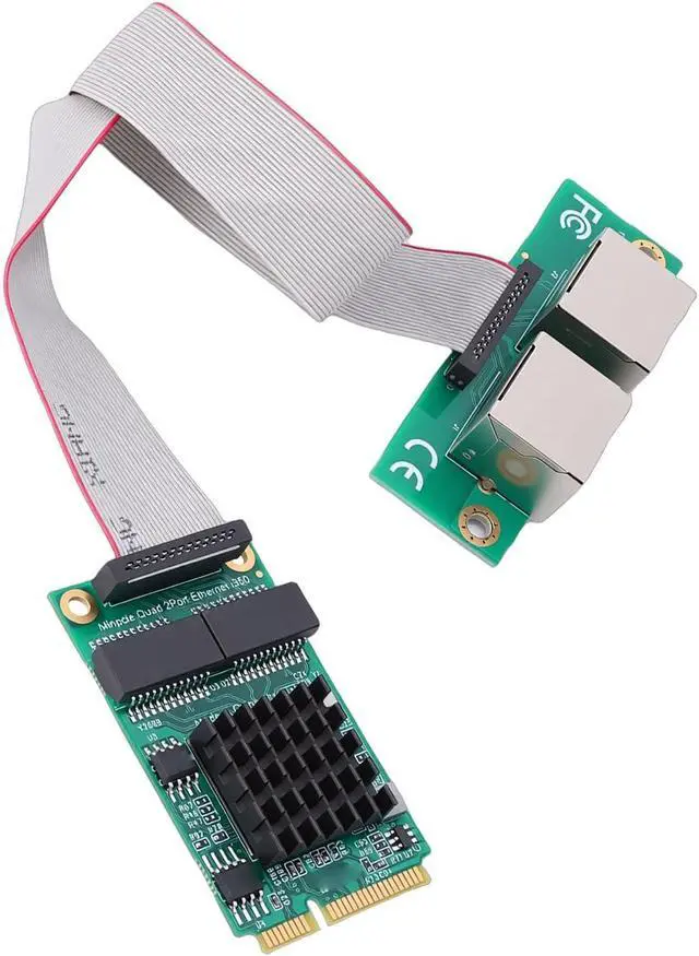 Alt view image 2 of 7 - Dual Port Mini PCIe Gigabit Ethernet Adapter for Industrial PCs High Speed Performance for Reliable Connectivity Support,