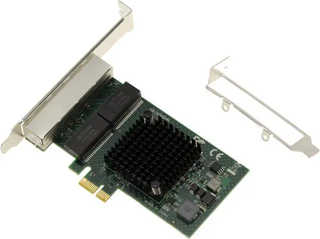 Alt view image 2 of 4 - KALEA-INFORMATIQUE PCIe 1x Quad LAN GIGABIT ETHERNET RJ45 10 100 1000Mb 1G - BroadCom BCM5719 - Low and High Profile