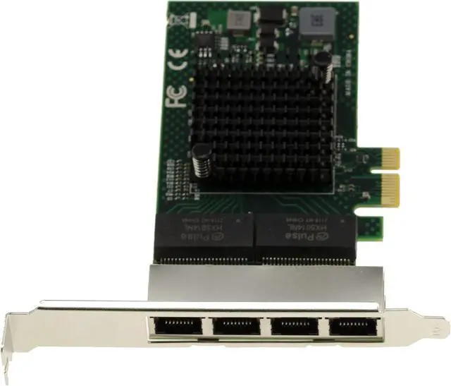 Alt view image 3 of 4 - KALEA-INFORMATIQUE PCIe 1x Quad LAN GIGABIT ETHERNET RJ45 10 100 1000Mb 1G - BroadCom BCM5719 - Low and High Profile