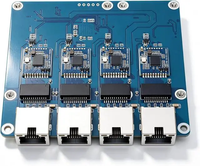 Main image of LICAEVEY PCIe to Gigabit ETH Board, 4 Ports Plug and Play No Driver Required for Raspberry 5, with RJ45 Ports and Status Indicators