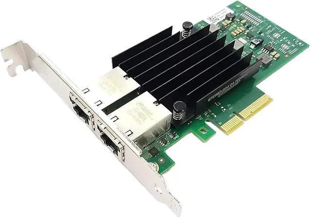 Alt view image 2 of 7 - Dual Port 10GbE RJ-45 PCI-Express X4 Gigabit Ethernet Server Adapter Network Interface Controller Card Compare to X550-T2