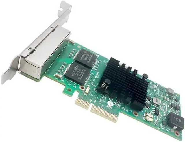 Alt view image 6 of 7 - 4-Port Gigabit Network Card, PCIe x4, RJ45 Ethernet Adapter, 1Gb/s I350AM4 Chipset