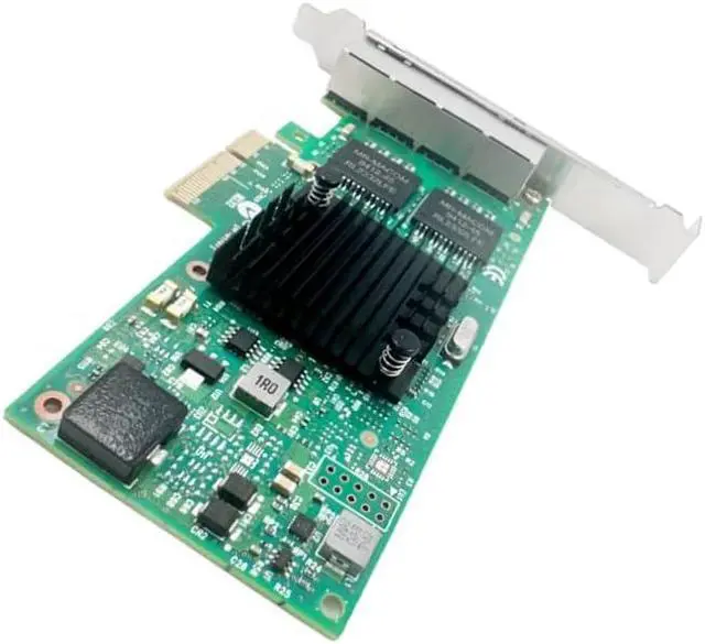 Alt view image 4 of 7 - 4-Port Gigabit Network Card, PCIe x4, RJ45 Ethernet Adapter, 1Gb/s I350AM4 Chipset