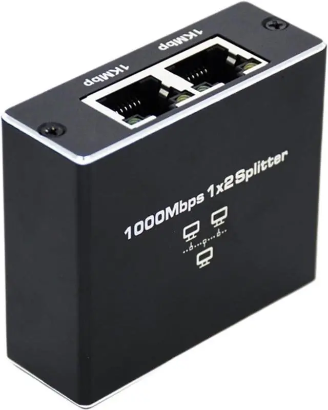 Main image of Ethernet Splitter 1 to 2 Gigabit Network Card High Speed 1000mbps Rj45 Ethernet Splitter Adapter Network Extension Connector