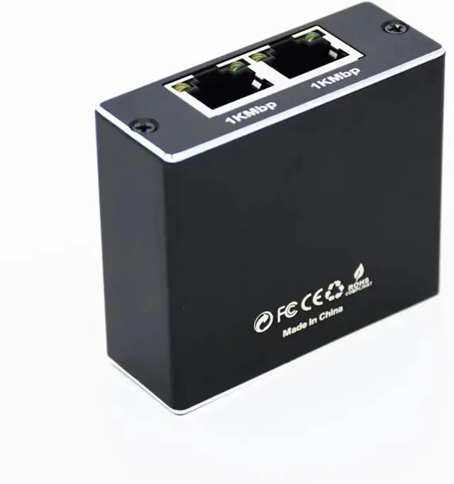 Alt view image 3 of 5 - Ethernet Splitter 1 to 2 Gigabit Network Card High Speed 1000mbps Rj45 Ethernet Splitter Adapter Network Extension Connector