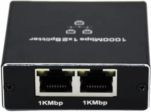 Alt view image 4 of 5 - Ethernet Splitter 1 to 2 Gigabit Network Card High Speed 1000mbps Rj45 Ethernet Splitter Adapter Network Extension Connector