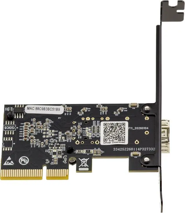 Alt view image 5 of 6 - KALEA-INFORMATIQUE PCIe x4 Gen 4.0 One Port SFP+ 10G Network Controller Card with Chipset REALTEK RTL8127 Chipset, Low Consumption, Passive Cooling