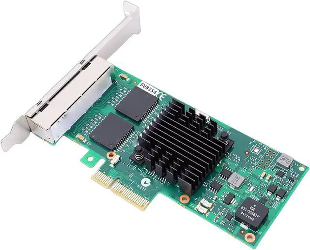 Alt view image 6 of 7 - SUNGOOYUE Gigabit Ethernet Network Card, 4 Port PCIe 2.1 X4 Adapter with 350AM4 Chipset and Low Profile Bracket, for Desktop PC Server Industrial Application