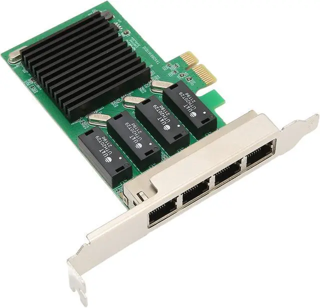 Alt view image 7 of 7 - PCIe Gigabit Network Card, Gigabit Ethernet PCI Express Network Adapter Card, PCI Express Ethernet Adapter, PCIE NIC Network Card with 4 RJ45 Ports for Window Server, VMware
